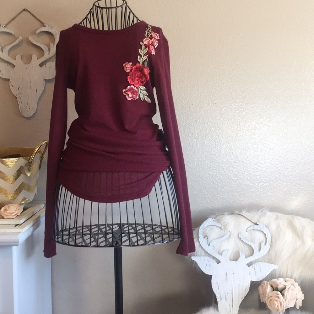 Burgundy sweater/tunic